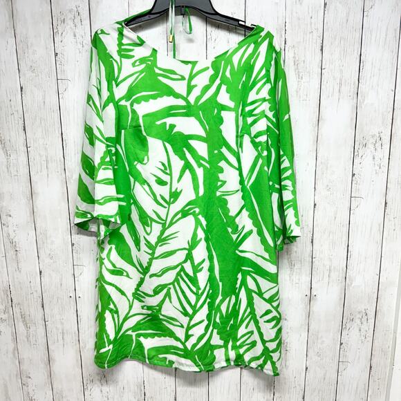 Lilly Pulitzer for Target Medium Boom Boom Shift Dress Tropical Leaves Green - Picture 1 of 7